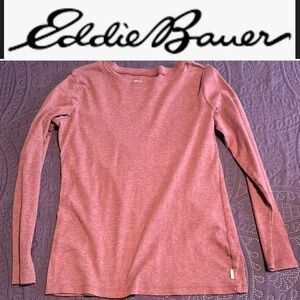 Eddie Bauer Long Sleeve light maroon short